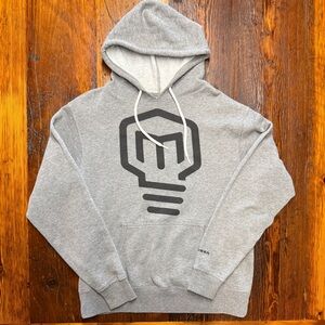 Mark Rober gray hooded sweatshirt